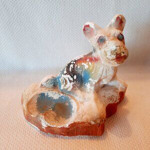 Vintage Carnival Chalkware Scotty Dog